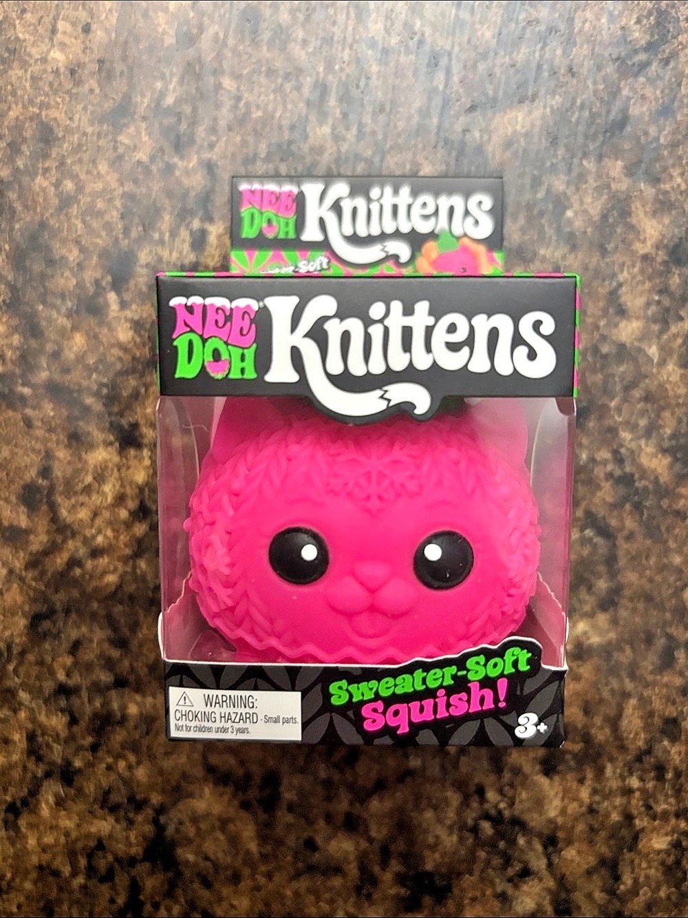 NeeDoh Knitten Pink Knit Sensory Toy NWT